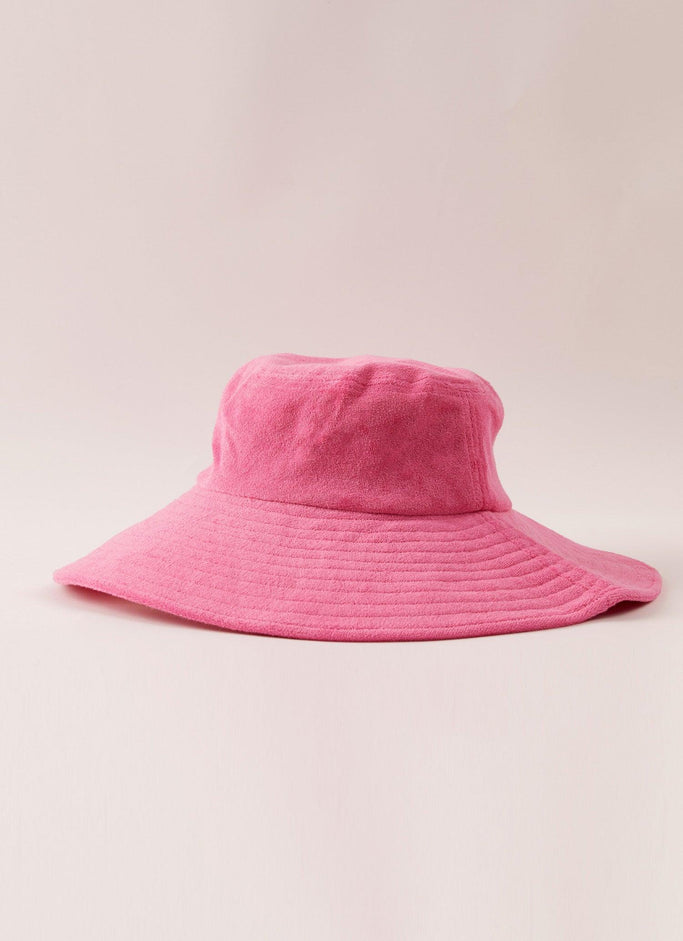 Sundazed Oversized Terry Bucket Hat - Perry Pink