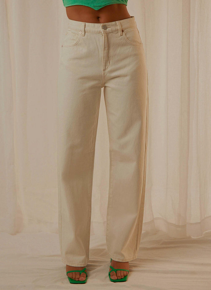 A Slouch Jean - Stone White