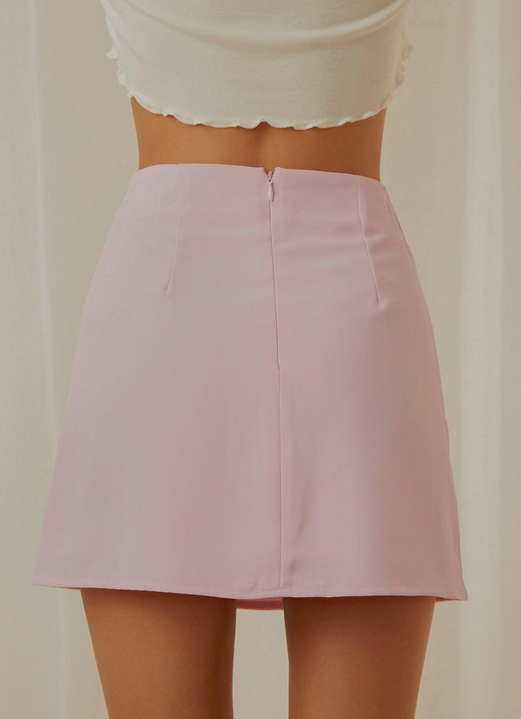 Vintage Town Mini Skirt - Pink - Peppermayo