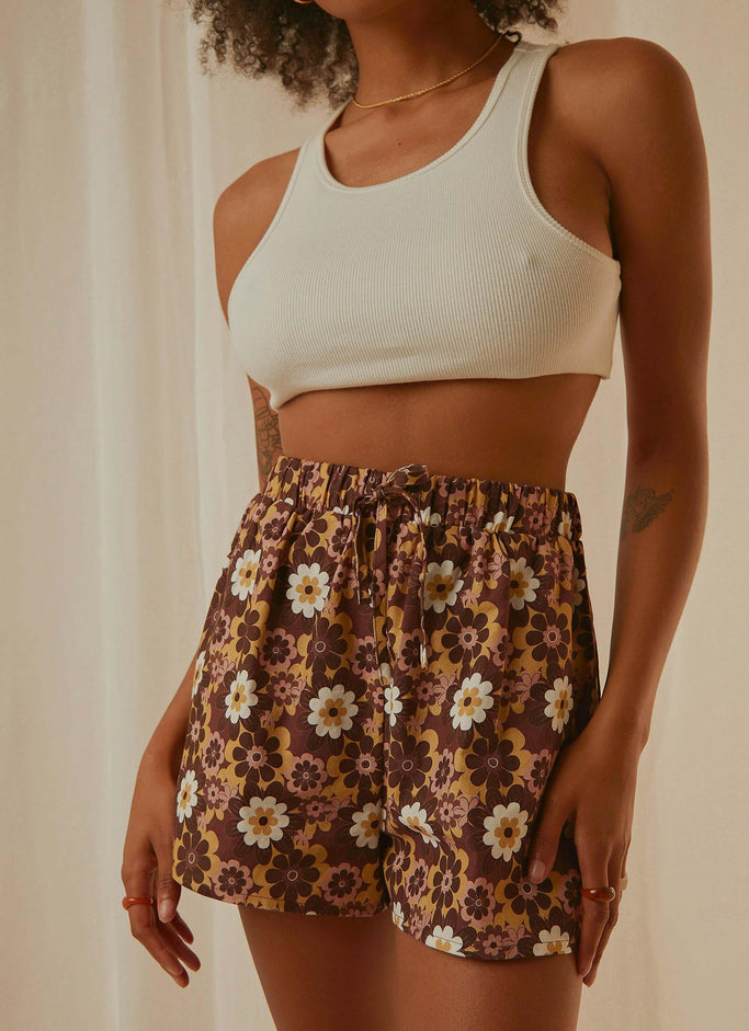 Woodstock Shorts - Retro Floral