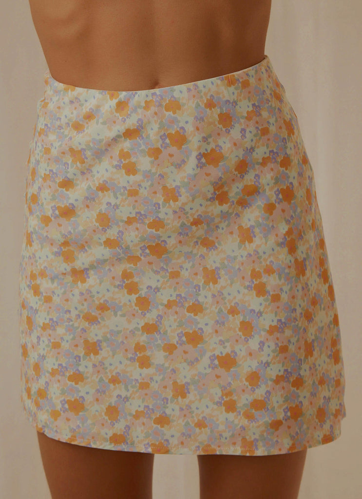 Pasadena Skirt - Peach Floral - Peppermayo