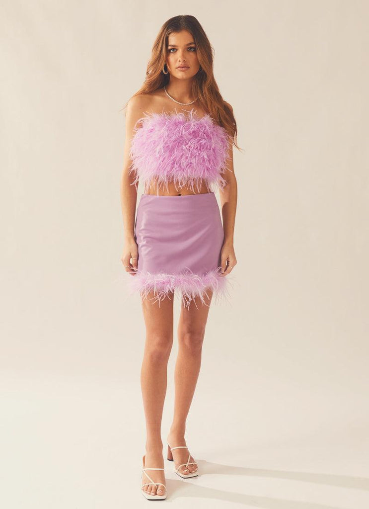 The Night Is Ours Feather Crop - Lilac Love - Peppermayo