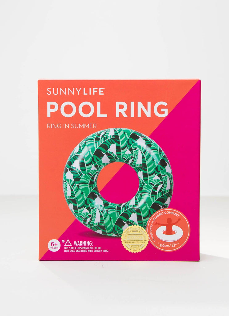 Banana Palm Pool Ring - Green - Peppermayo