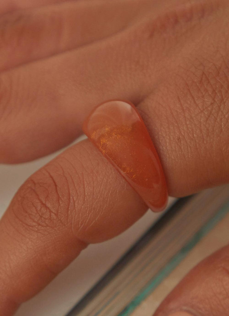 See The World Resin Ring - Orange - Peppermayo