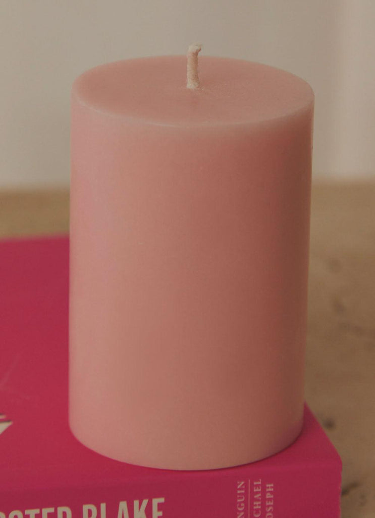 Moreton Eco Slim Pillar Candle- 5 x 7.5cm - Blush Pink - Peppermayo