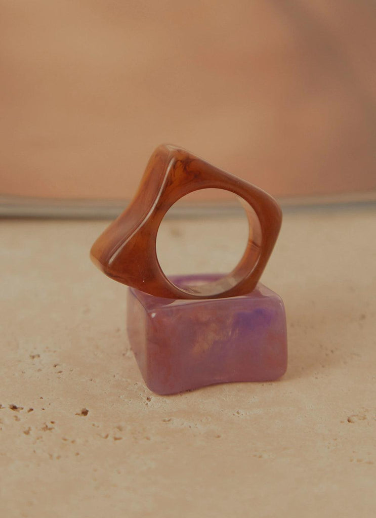 Art House Resin Ring - Sepia - Peppermayo