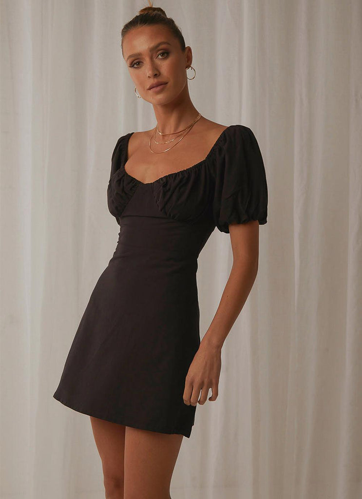 San Sebastian Mini Dress - Black - Peppermayo