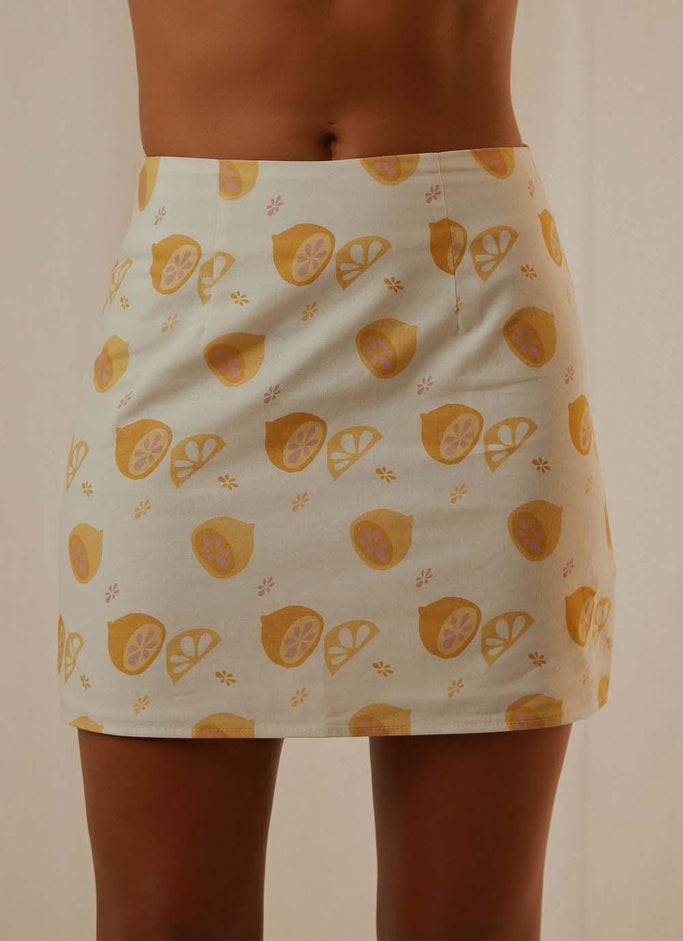 Fruit Bowl Mini Skirt - Lemonata