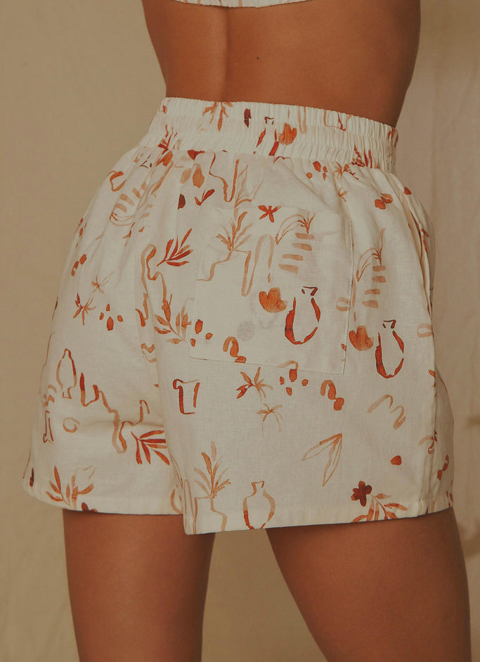 Raffi Linen Shorts - Safari