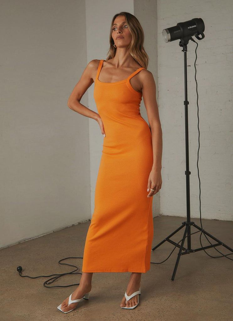 Carly Maxi Dress - Orange - Peppermayo