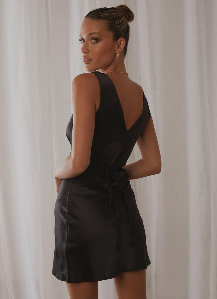 Audrey Vintage Slip Dress - Black - Peppermayo