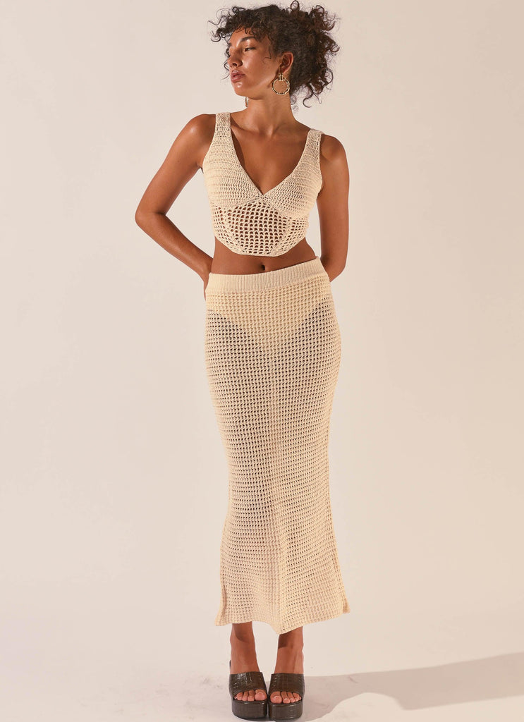 Dreaming Of The Coast Crochet Corset - Seashell – Peppermayo