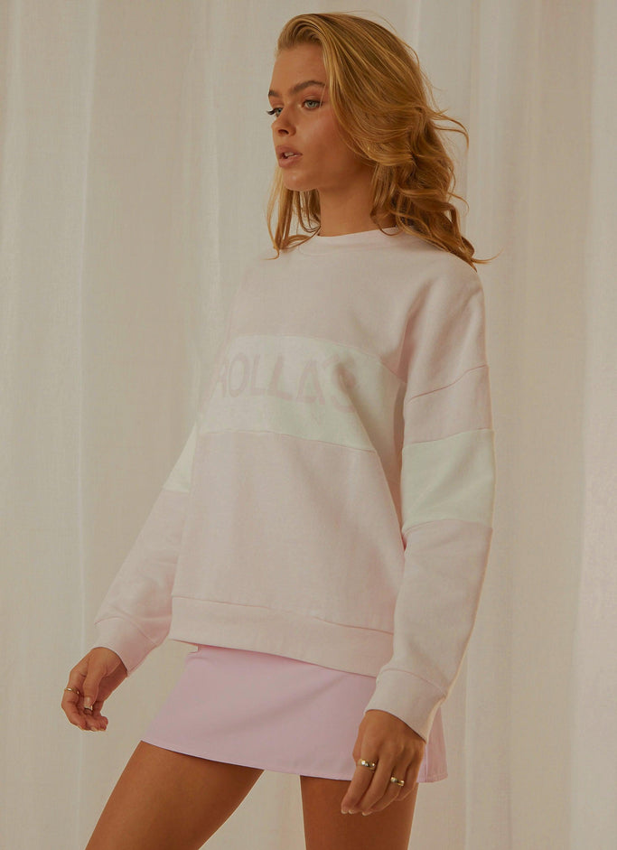 Split Logo Sweater - Pink