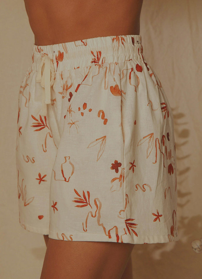 Raffi Linen Shorts - Safari