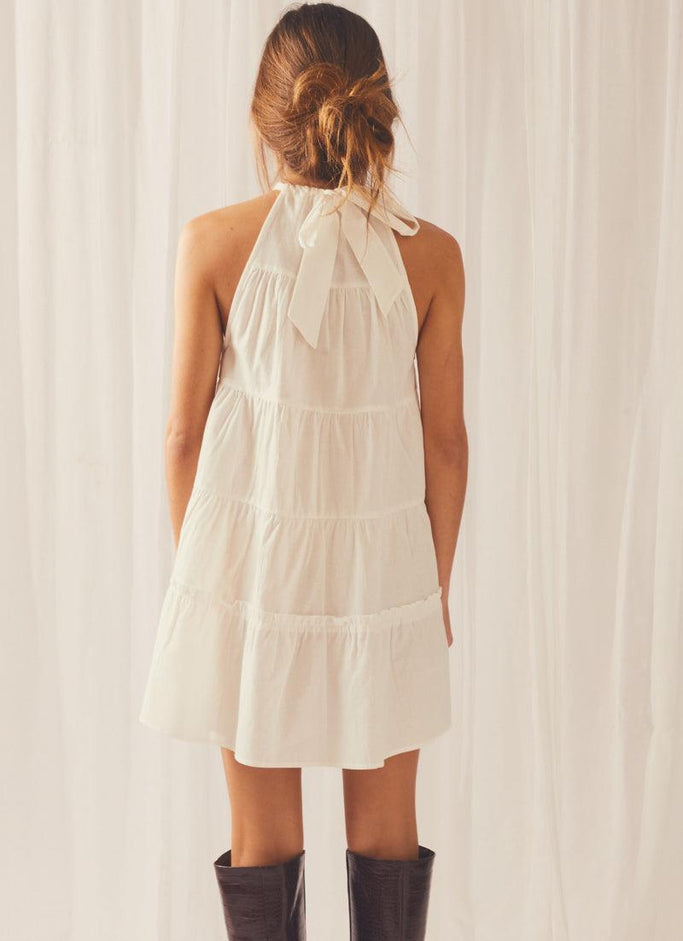 Liv Tier Dress - White