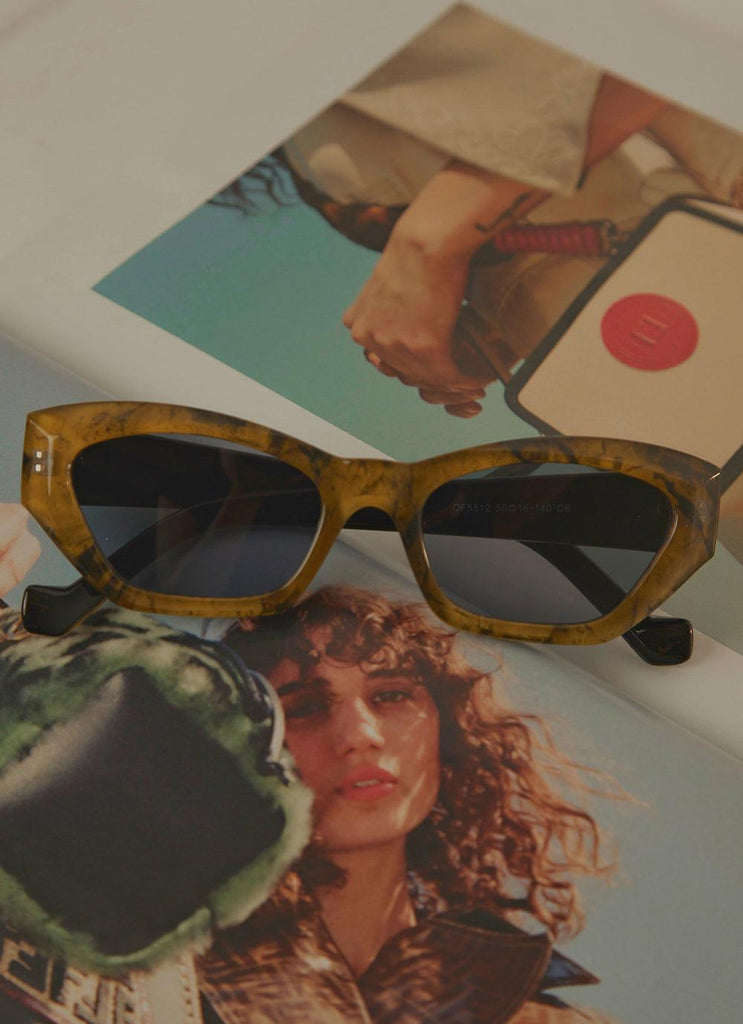 Call Me By Your Name Sunglasses - Green Tort - Peppermayo