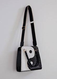 Yin To My Yang Handbag - Black and White - Peppermayo