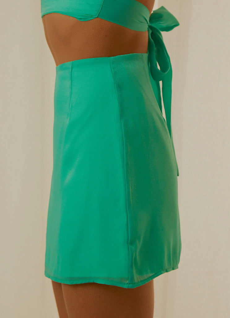Hazel Mini Skirt - Jade - Peppermayo
