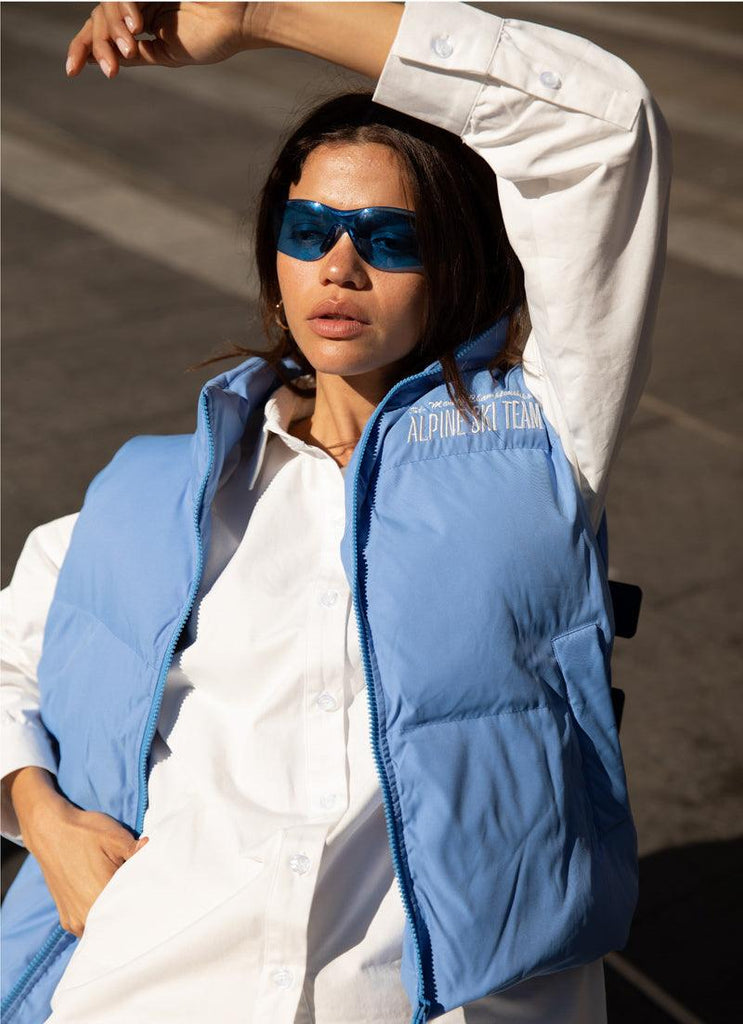 Cold and Cool Puffer Vest - Azure - Peppermayo