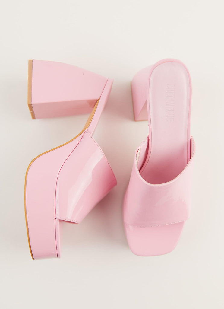 Saint Jean Platform Mule Heel - Baby Pink - Peppermayo