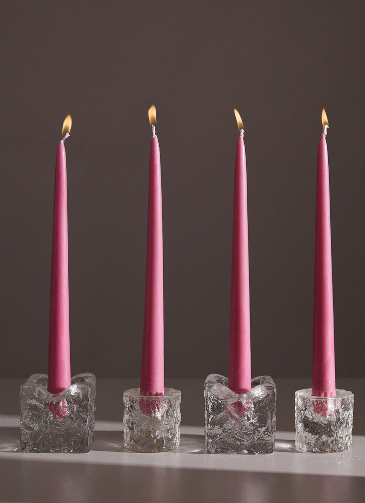 Moreton Eco Taper Candle Pack of 4 - Rose Pink - Peppermayo