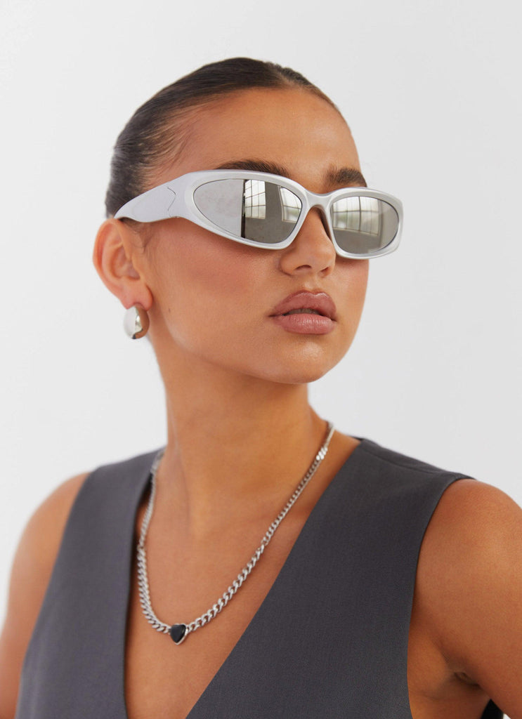 Cyber Hacker Sunglasses - Silver - Peppermayo