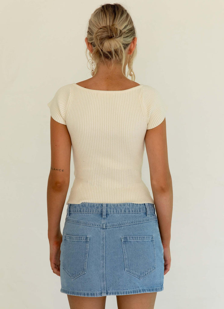 Nessy Knit Top - Vanilla - Peppermayo
