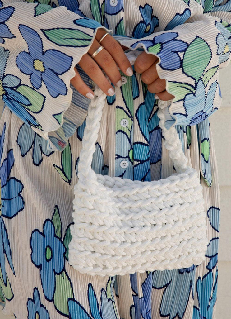 Getaway Weekend Crochet Bag - White - Peppermayo
