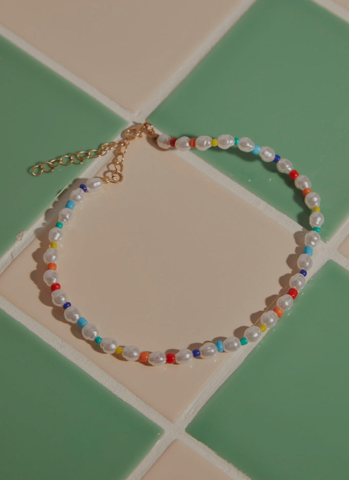 Girls Of Summer Necklace - Pearl Multi