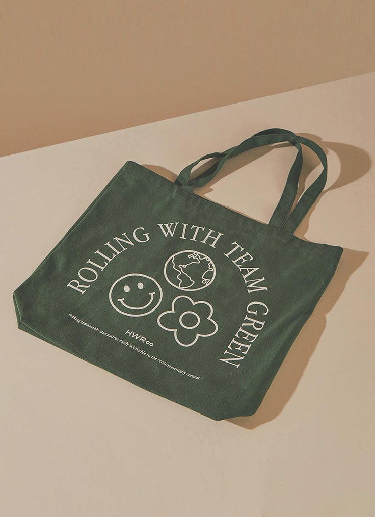 Team Green Tote Bag - Forest Green - Peppermayo