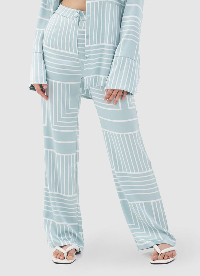 Norma Trouser - Sage Print