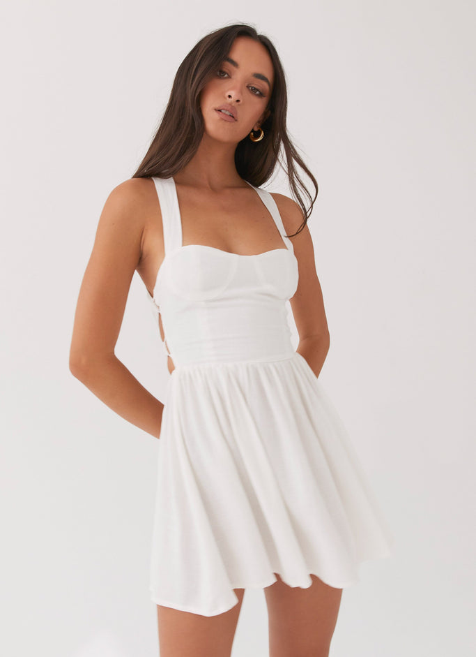 Penelope Linen Mini Dress - Ivory