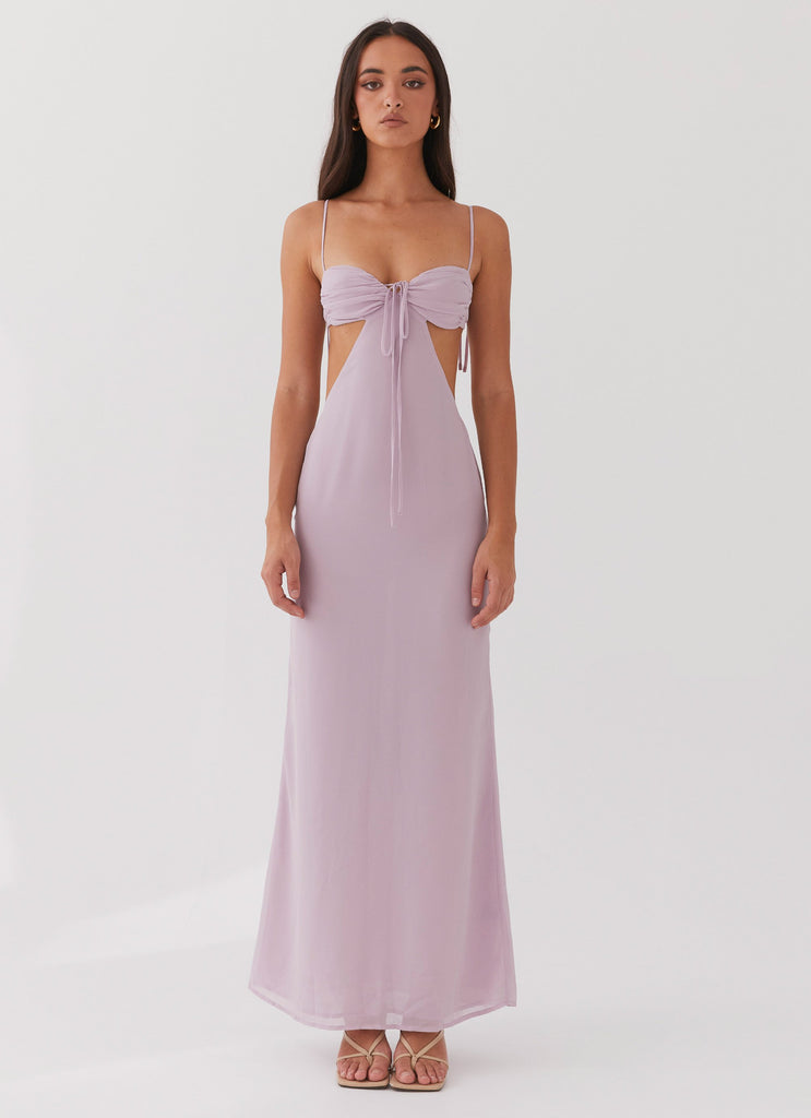 Tyra Ruched Maxi Dress - Lavender
