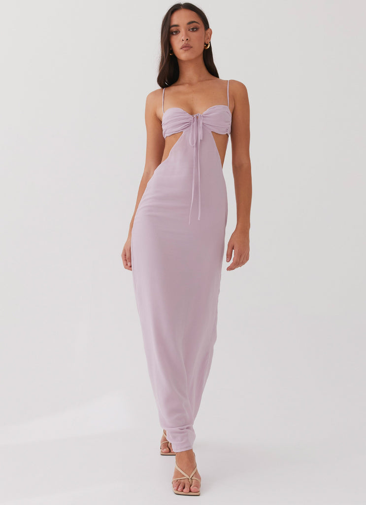 Tyra Ruched Maxi Dress - Lavender