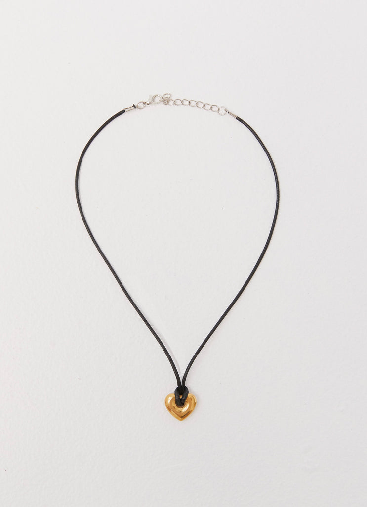 Laney Heart Rope Necklace - Gold