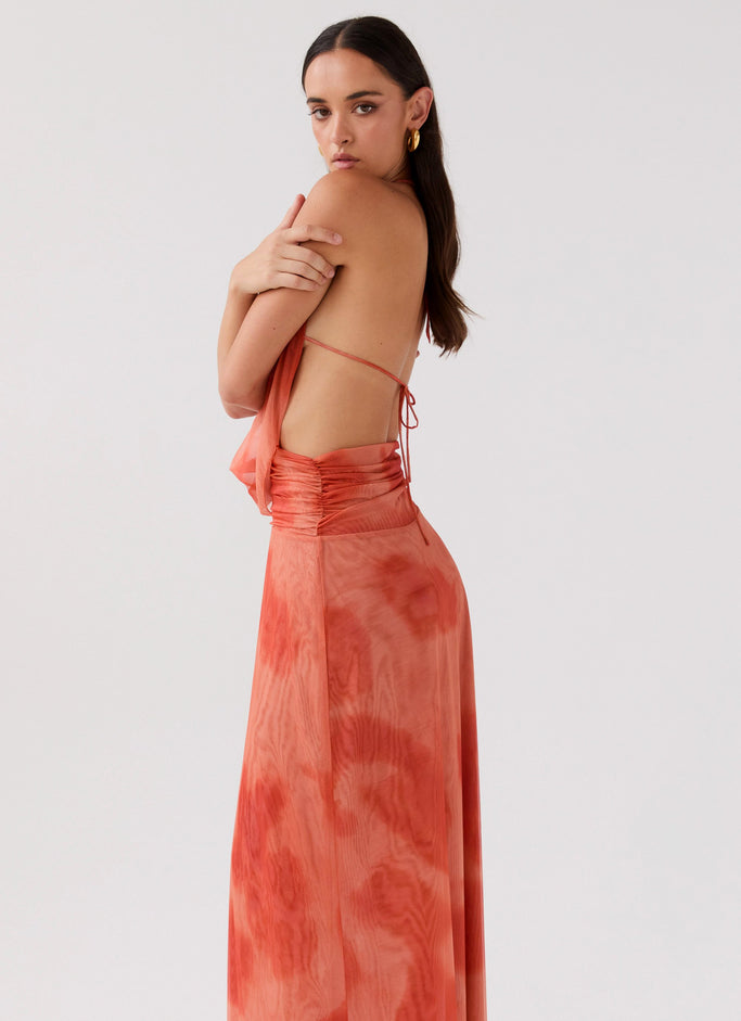 Summer Orange Tiered Cami Dress: Medium - Illustrated Living