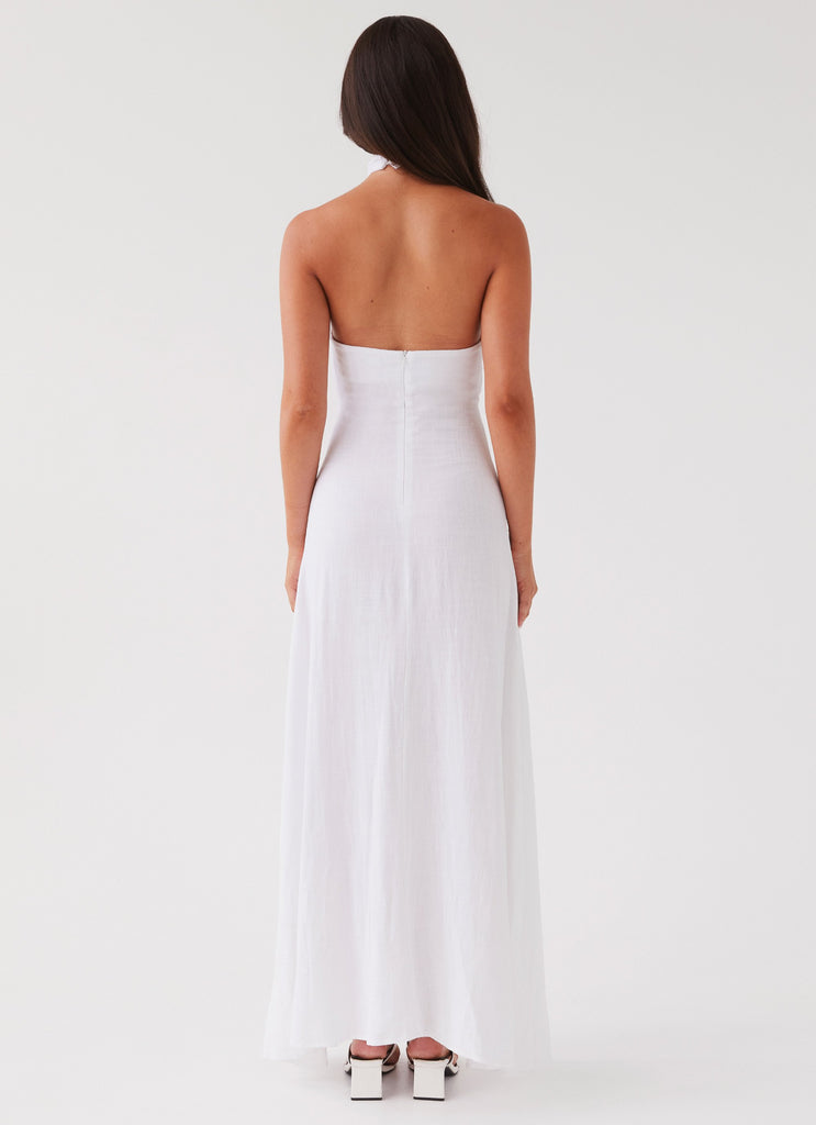 Adrienne Linen Maxi Dress - White