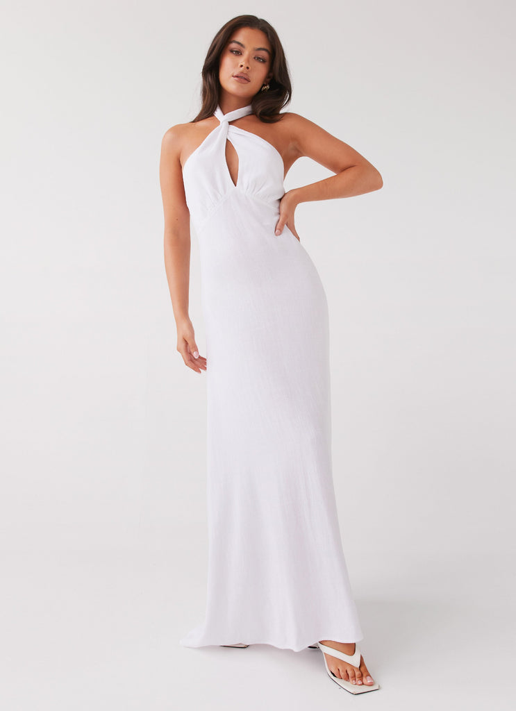 Adrienne Linen Maxi Dress - White