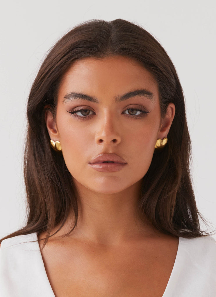Alexa Heart Earrings - Gold