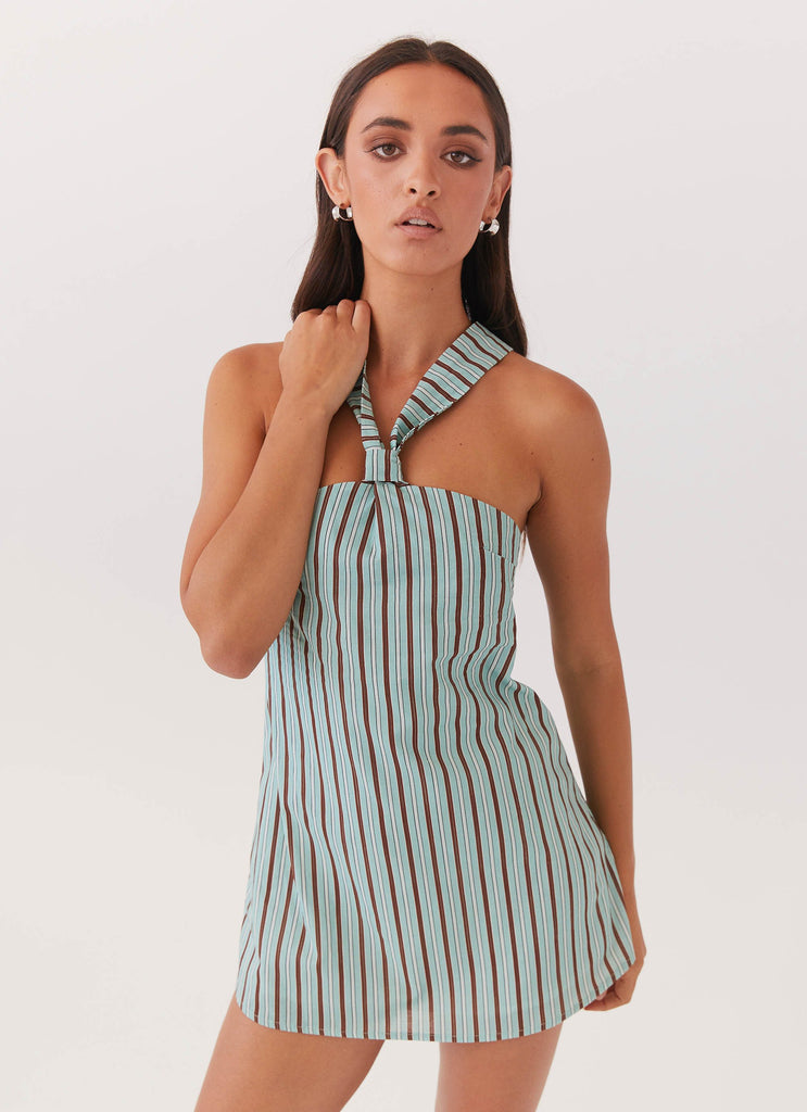 Keira Linen Mini Dress - Coastal Stripe – Peppermayo