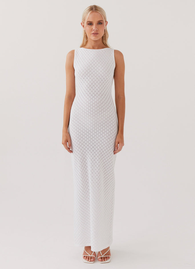 Etoile Knit Maxi Dress - White