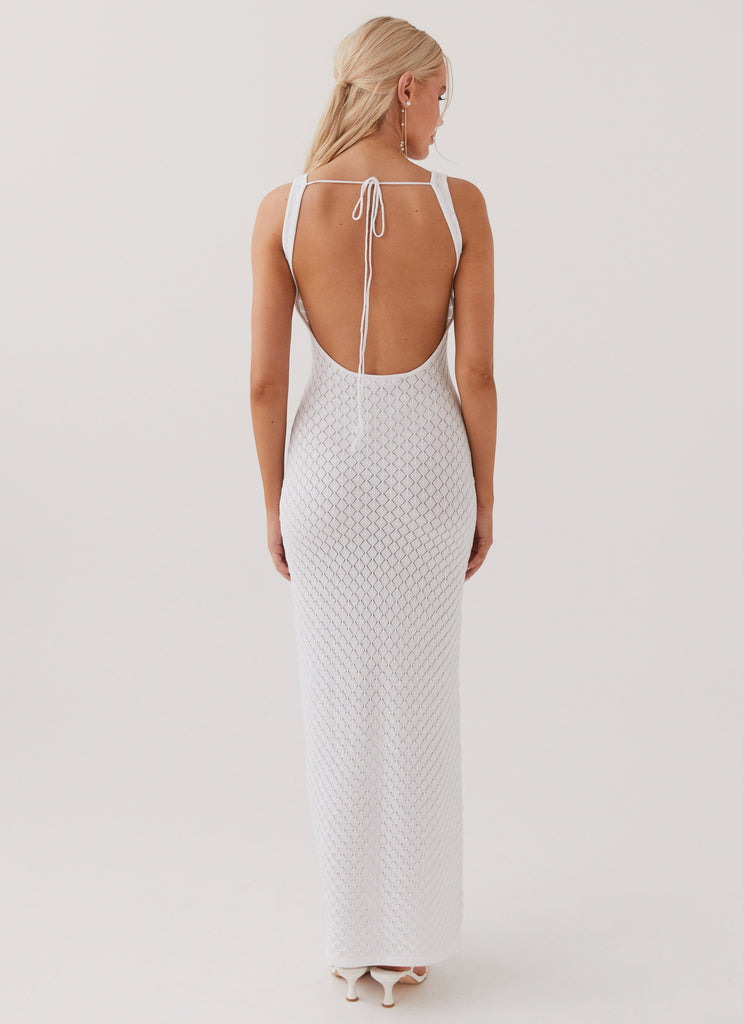 Etoile Knit Maxi Dress - White