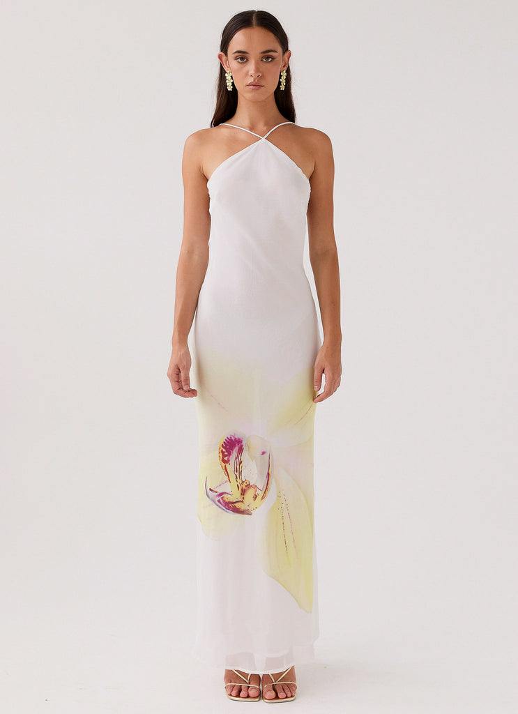Blossom Hearts Maxi Dress - Hydrangea