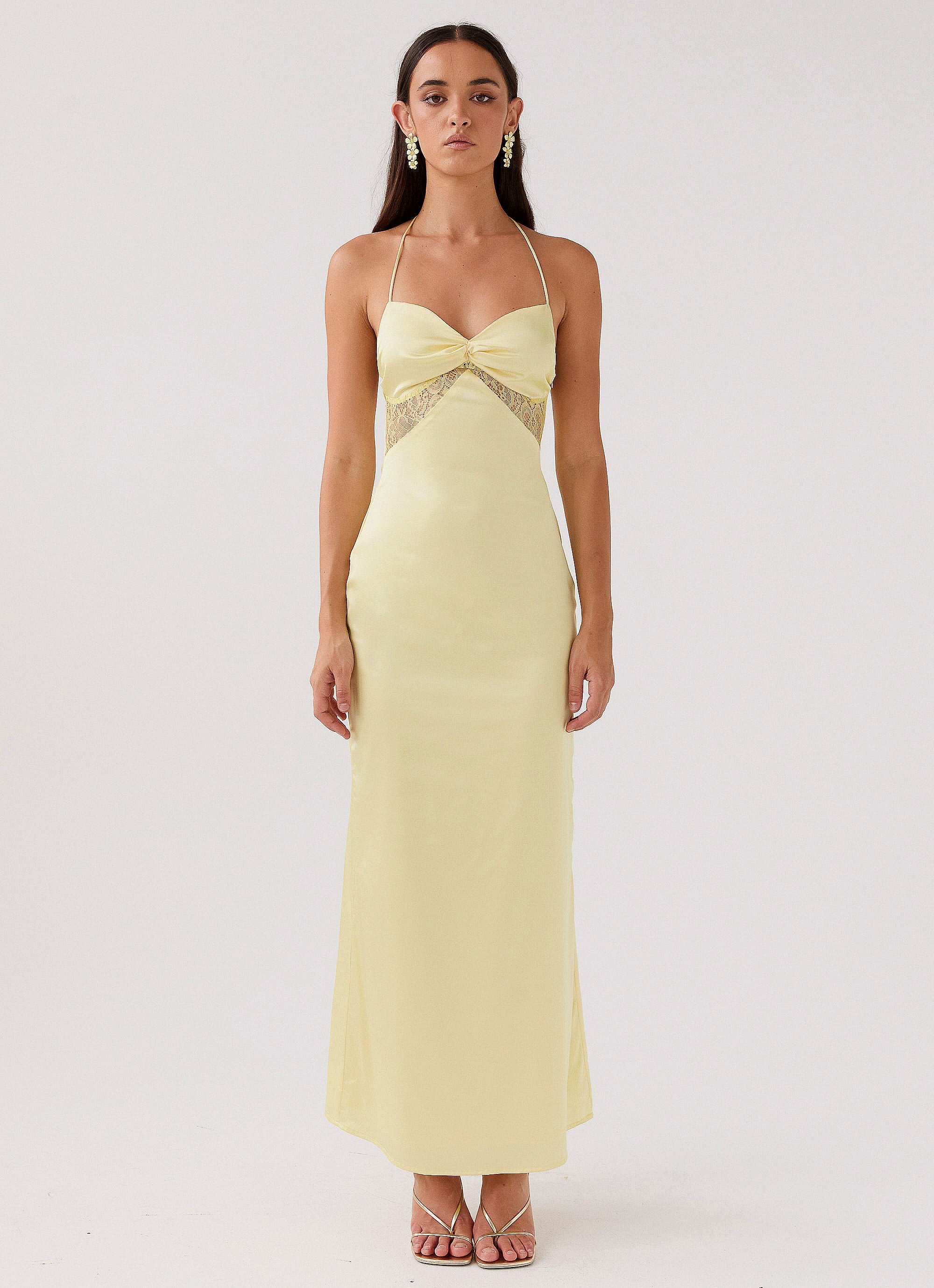 Dream Sight Lace Satin Maxi Dress