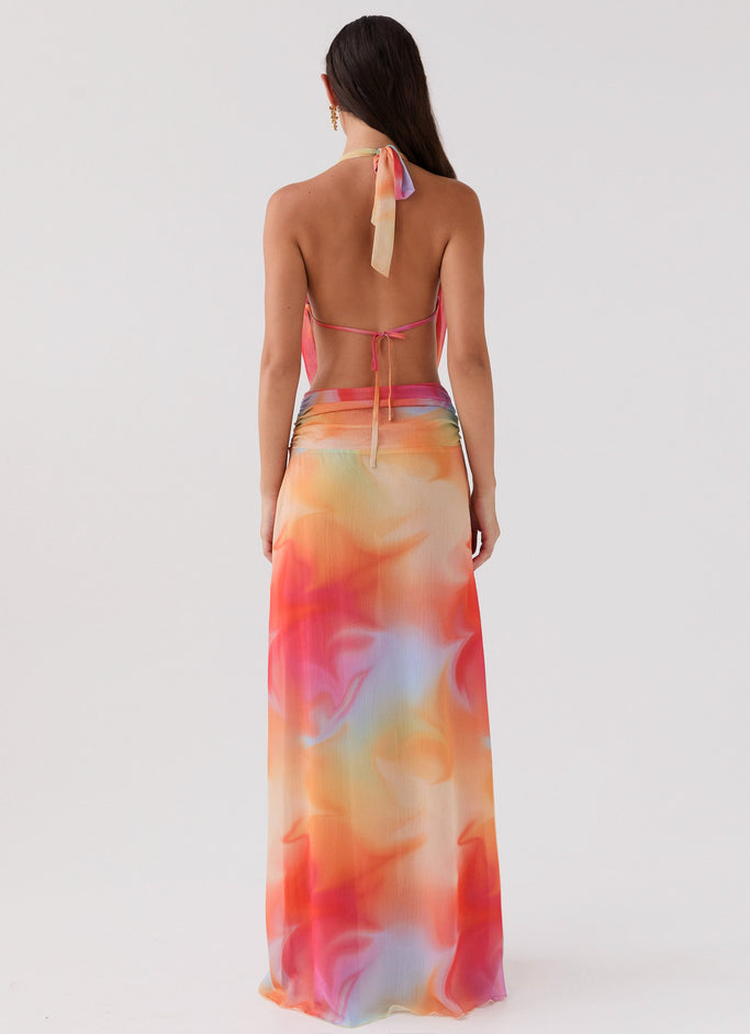 Elysia Chiffon Maxi Dress - Rainbow