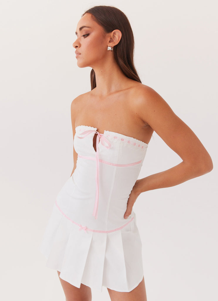 Sweet On You Strapless Corset Top (Pink)