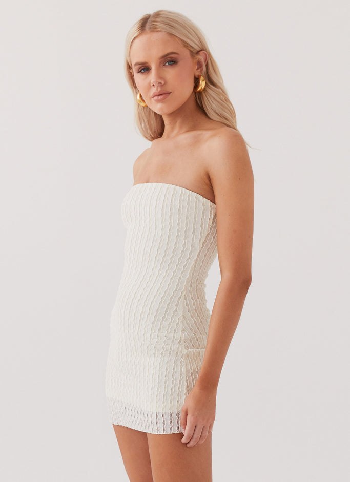 Calm Waters Knit Mini Dress - Cream