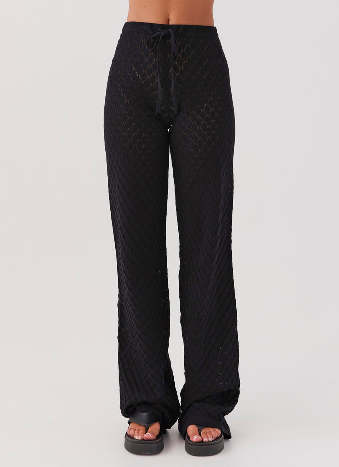 Jaded Knit Pants - Black