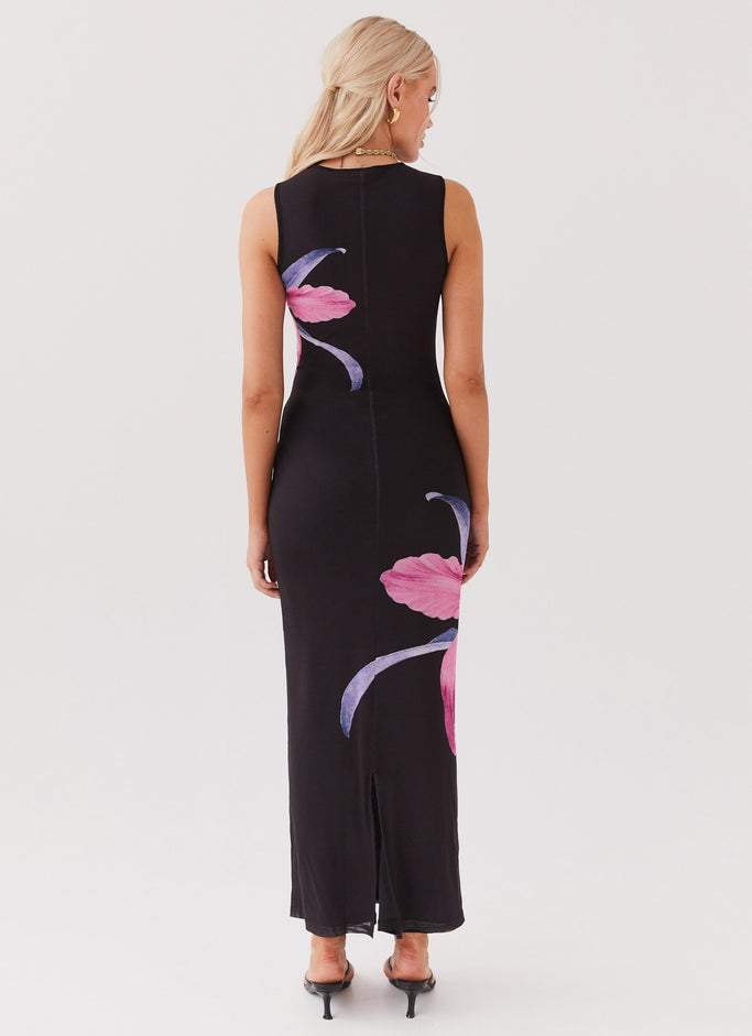 Main Moment Mesh Maxi Dress - Cosmo Floral