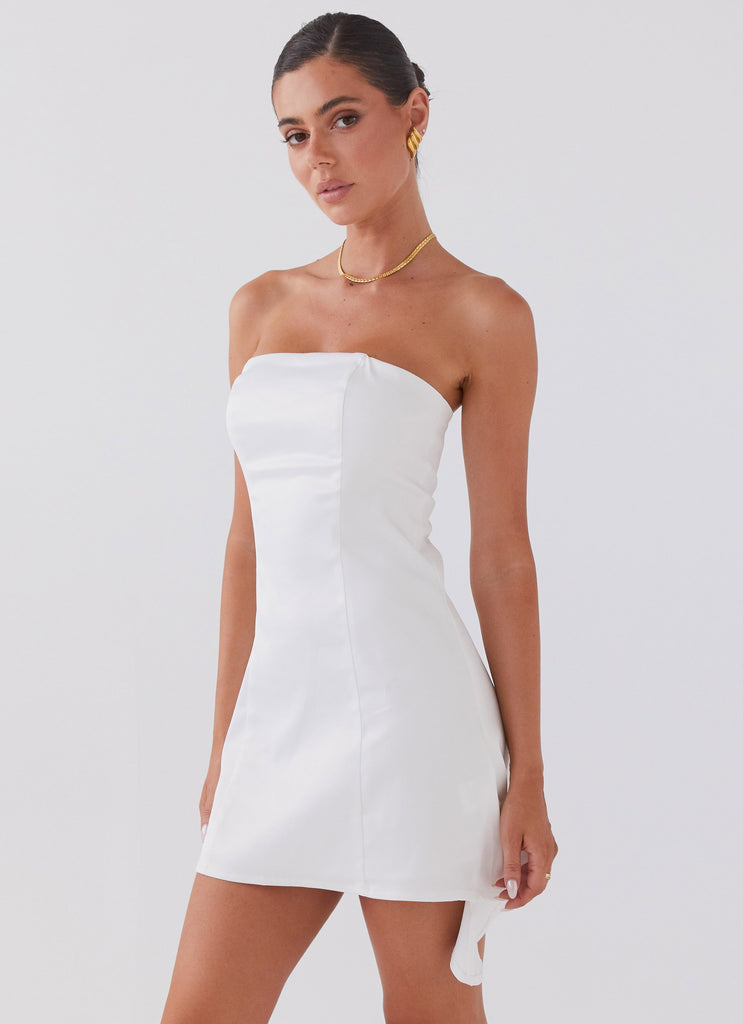 Last Fling Tube Mini Dress - White